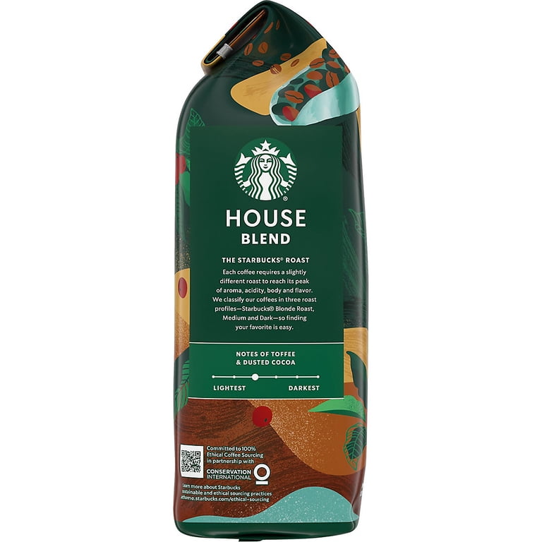 Starbucks House Blend Medium Roast Whole Bean Coffee, 40 oz. Bag