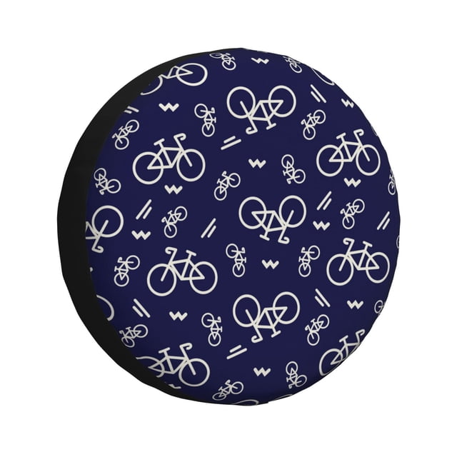 Fotbe Bicycle1 Funda de Llanta de Repuesto con Estampado, Engrosada, Ajuste Universal para Jeep, Remolque, RV, SUV, Camión-16 inch