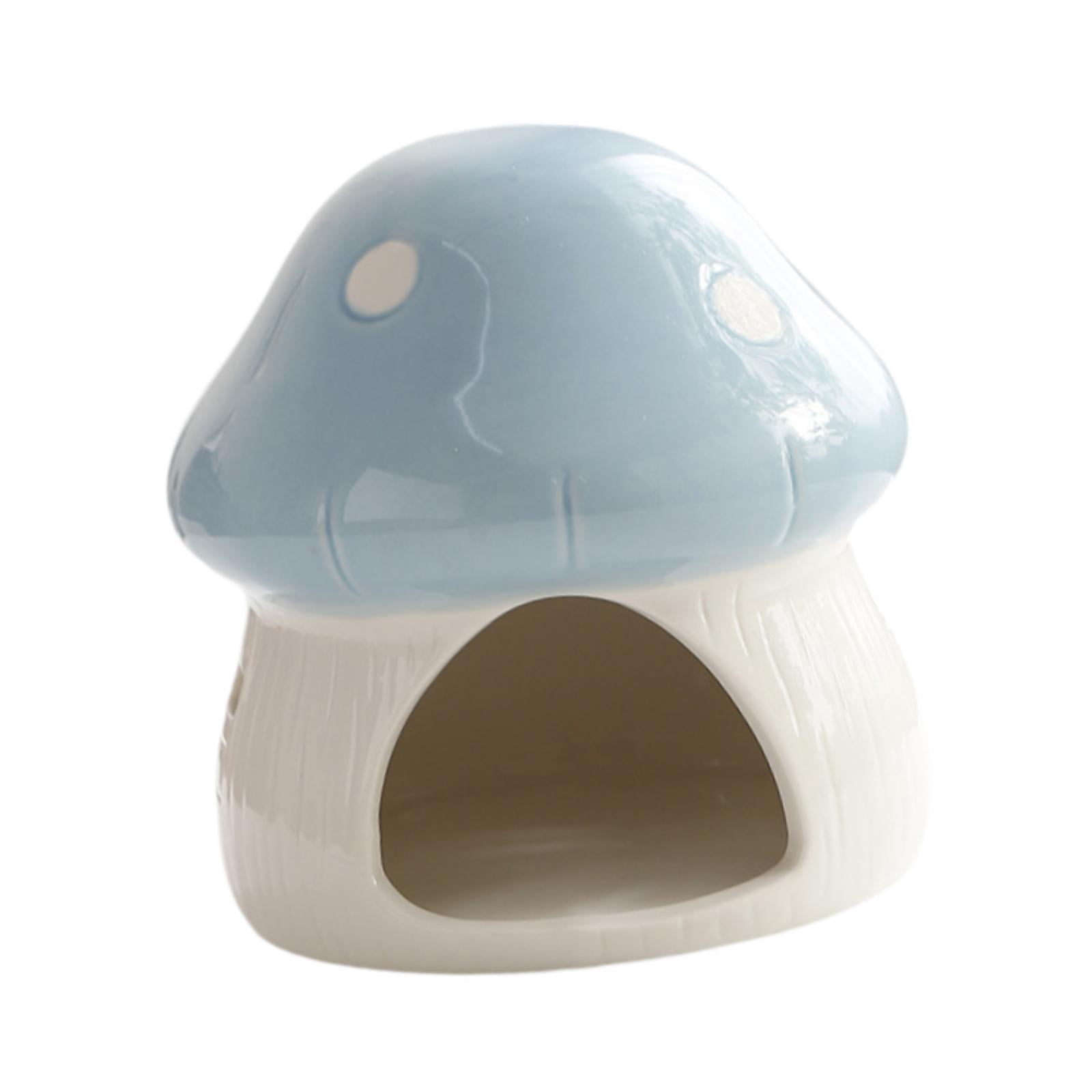 Bvdfgk Ceramic Hamster House Cave Creative Indoor Hideaway House Guinea Pig Hideout for Blue