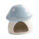 thumbnail image 5 of Casita de cerámica para hámster, escondite para cobayas, con forma de seta, para exteriores, creativa y resistente. Azul, 5 of 9