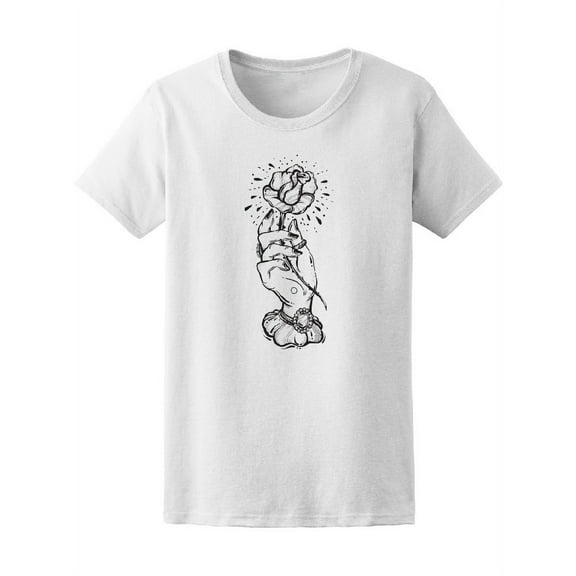 Flower In Hand Sketch Tee Women's -Image by Shutterstock