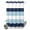 Navy blue Sky blue, variant on No Hook Shower Curtain, Orange Beige Stripe Shower Curtains for Bathroom with See Through Top Window, Modern Art Horizontal Striped Waterproof & Washable Bath Curtain Extra Long 72"x96"