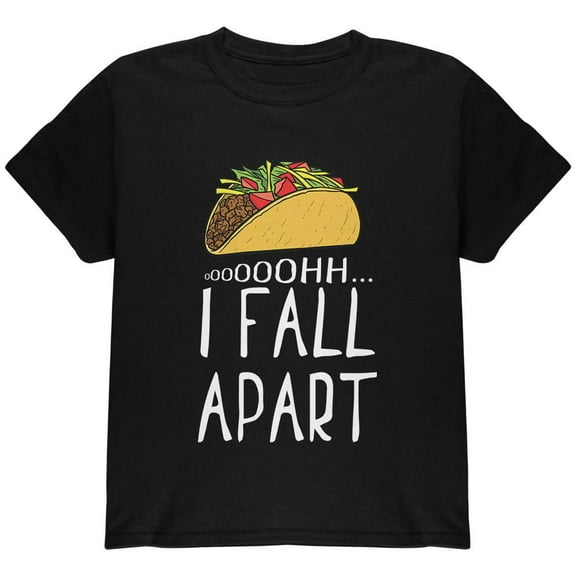 Cinco De Mayo Tacos Oh I Fall Apart Youth T Shirt Black YLG
