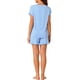thumbnail image 3 of Conjuntos de pijama para mujeres INSPIRE CHIC, camisetas de manga corta con pantalones cortos, bolsillos, suaves, conjuntos de lounge con volantes, talla M, azul claro, 3 of 6