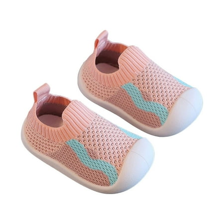 POIUYTR Infant Toddler Baby Shoes Soft Sole First Walking Shoes Non-Slip Breathable Toddler Sneakers Boys & Girls Tennis Shoes