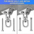 thumbnail image 4 of 450kg Capacity Stainless Steel 360 Rotating Ceiling Hook Swing, Swing Hook, Suspension Hook With Screw For Concrete Wood Sets Playground Porch Seat Tr, 4 of 5