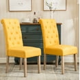 thumbnail image 6 of Roundhill Furniture Habit Dining Chair, Set of 2, Yellow, 6 of 8