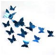 thumbnail image 1 of 12 pegatinas de pared con espejo de mariposa 3D para decoración del hogar y la sala de estar (azul), 1 of 4