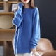 thumbnail image 3 of Ropa de mujer Túnica de punto suelta sólida Otoño Invierno Suéteres gruesos de cuello redondo Casual sueltos suaves y cálidos Jersey de lana simple, 3 of 5