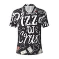 thumbnail image 2 of Daiia In Pizza We Crust Art Pattern Men’s Polo Shirts,Solid Deck Shirt,Classic Fit, Breathable Cotton Polo for Casual and Sport Wear-4X-Large, 2 of 7