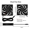 thumbnail image 5 of Sentmoon Car Fan With 6 Fan Blades, Electric 2 Speed Cool-ing Circulator,Multi-Angle Rotation Rotatable Auto Fan For Sedan SUV, RV, Bo-at, Auto Vehicles Todays Deals Clearance Sales, 5 of 5