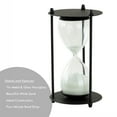 thumbnail image 3 of Mainstays 7" Black Metal and Glass Decorative Table Top Hour Glass with White Sand, 3 of 9
