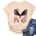 thumbnail image 2 of Blczomt Womens Tops Trendy Graphic Short Sleeve Crew Neck T Shirt Casual Summer Yellow Womens T Shirts, 2 of 4