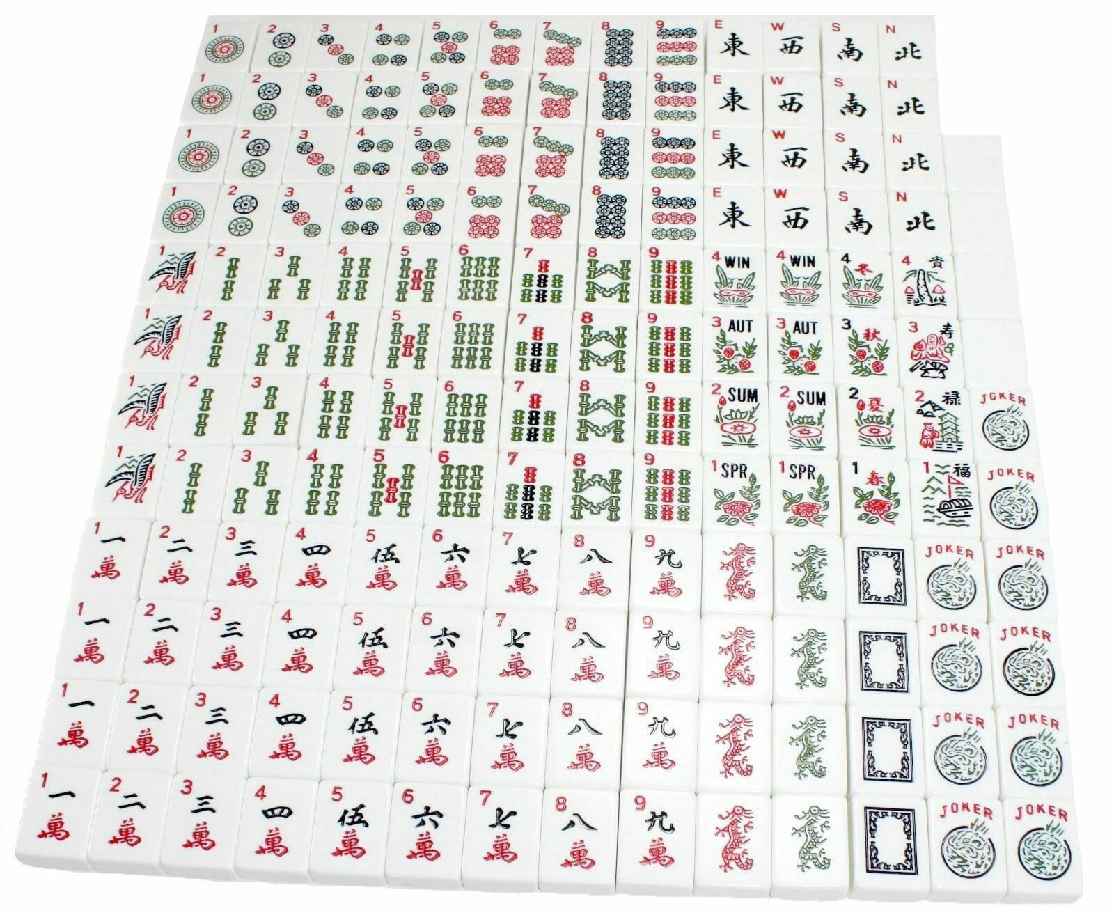 Buy M30D1 166 Tiles American Mahjong Set in Nylon Bag w 4 Plastic