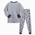 thumbnail image 5 of HFHAPW 2 Piece Boys Girls Pajamas Kids Long Sleeve Top and Pants Pajamas Pjs Sleepwear Set for Toddler Little Boys Girls, 5 of 8