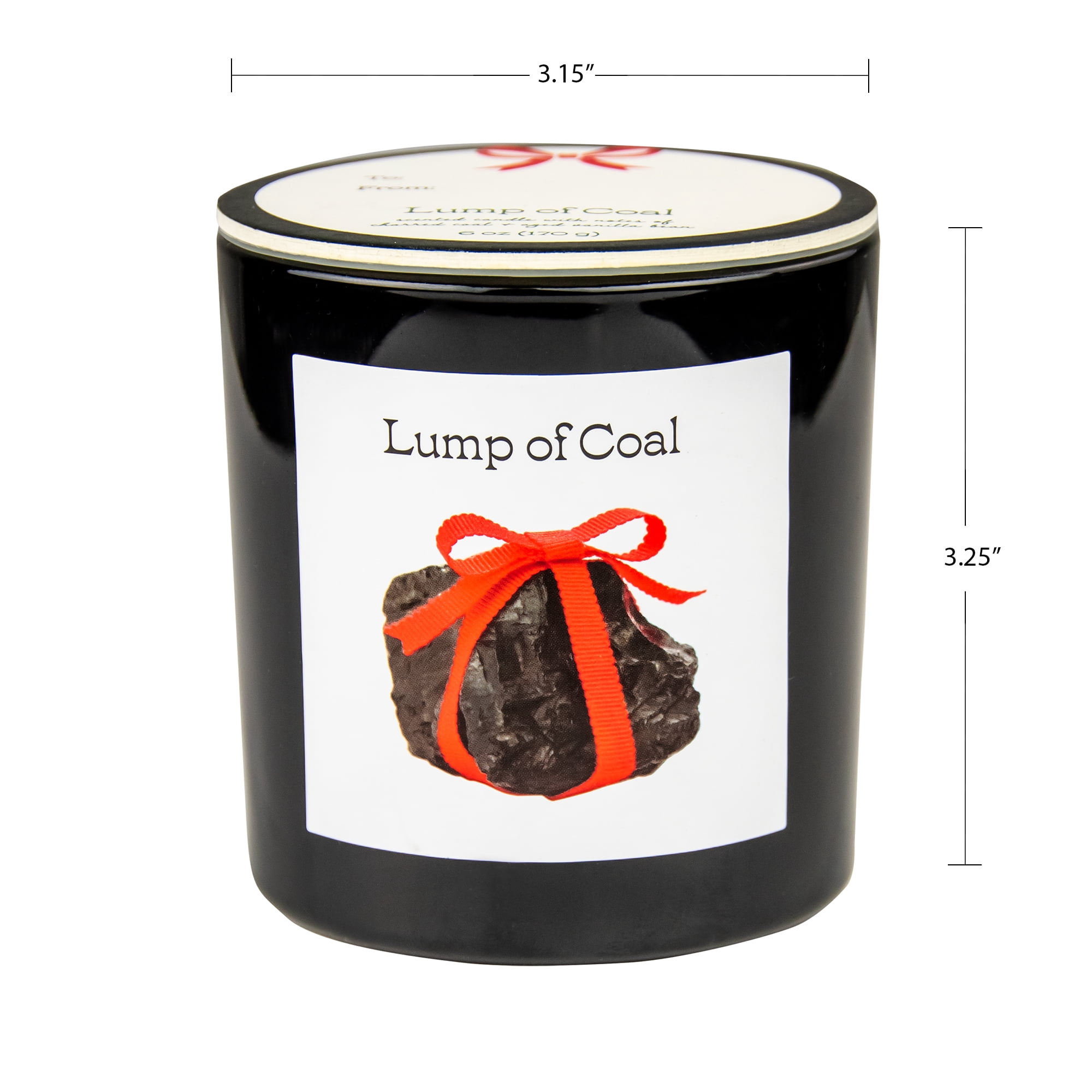 (2 pack) Mainstays Lump of Coal Scented Candle, Holiday Candle, 6 oz