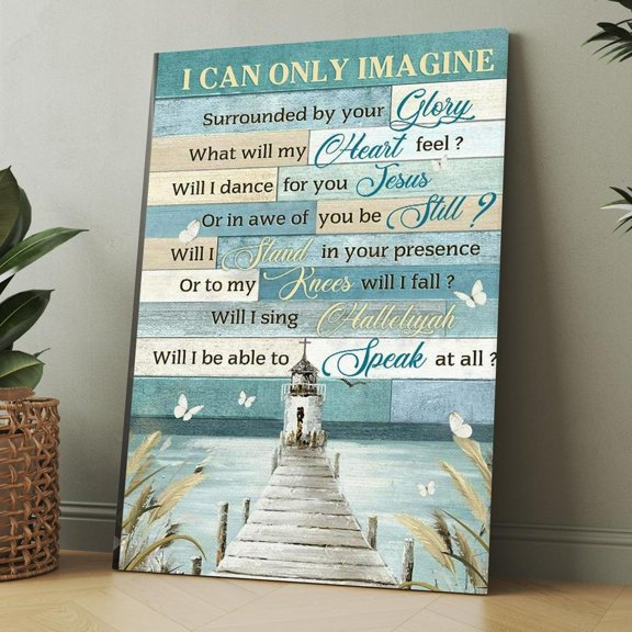 Church Painting Vintage Framed Canvas Wall Art, Christian Wall Decor for Office Living Room Bed Room, Inspirational Religious Wall Decor Gift