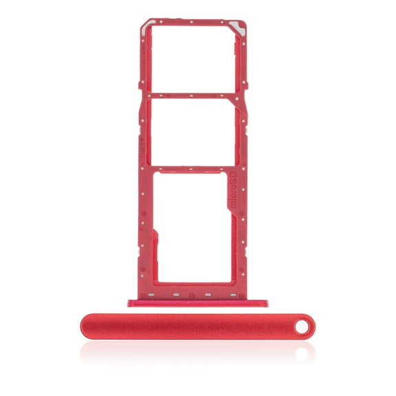 Replacement Dual Sim Card Tray Compatible For Samsung Galaxy A02S (A025 / 2020) / A03 (A035 / 2021) (Red)