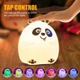 thumbnail image 3 of Cute Panda Light Up Animal Night Light para niños, lámpara de niño que cambia de color con pilas, oso de silicona, guardería, bebé, luz nocturna para niños, regalos de cumpleaños Sincero  Hogar, 3 of 7