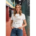 thumbnail image 2 of Women Christian T-Shirt Not Perfect Just Forgiven Graphic Shirt Casual Crew Neck Top, 2 of 6