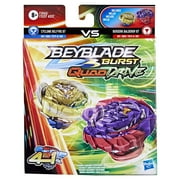 Beyblade Burst QuadDrive Berserk Balderov B7 and Cyclone Belfyre B7 Battling Tops