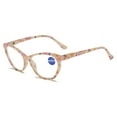 thumbnail image 2 of Women Candy Color Butterfly Floral Reading Glasses, Ladies Cat Eye Blue Light Blocking Spring Hinge Readers +2.00, 2 of 3