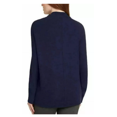 thumbnail image 2 of Matty M Women's Mock Neck Ribbed Tunic Top Sweater (Navy, Medium), 2 of 2