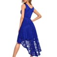 thumbnail image 4 of Dressystar Women Floral Lace Bridesmaid Dress Female Knee-Length Swing Cocktail Party Dress, 4 of 8