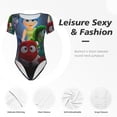 thumbnail image 5 of Lsque inside out 2 Women's Crew Neck Short Sleeve Bodysuit Basic T Shirts Tops Onesie Adult Cute Pajama-Small, 5 of 8