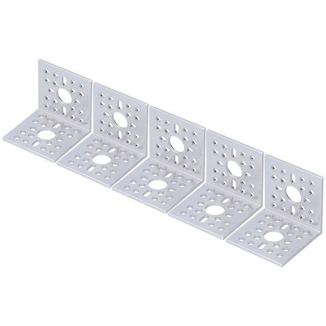 Soporte de ángulo, 5 piezas Soportes en forma de L Soporte de montaje Soporte de motor Diseñado meticulosamente