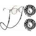 thumbnail image 1 of 2 Cadenas para gafas con cuentas, sujeta gafas alrededor del cuello, negras, para gafas de sol, correa para gafas de sol, cadena facial, sujeta gafas., 1 of 6