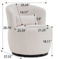 thumbnail image 7 of Swivel Barrel Chair, Modern 360°Swivel Accent Chair with Metal Base and Teddy Sherpa Upholstered, Comfy Round Lounge Armchair for Living Room, Bedroom, 7 of 7