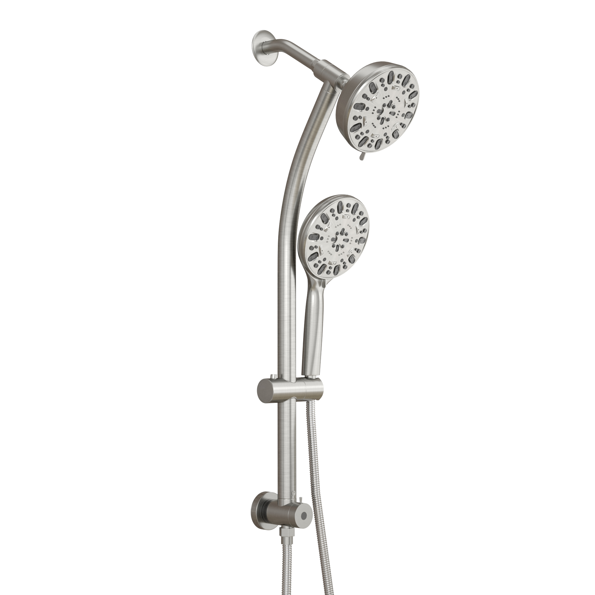 Dual Shower Head 4.7 inch Shower Face Handheld Shower with Sliding Bar