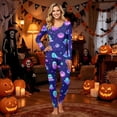 thumbnail image 2 of Halloween Family Matching Pajamas Sets, Halloween Family Spooky Loungewear Indoor, Pumpkin Ghost Holiday PJS Sleepwear, Seasonal Halloween Party Family for Home Relaxing Casual Daily Wear, 2 of 7