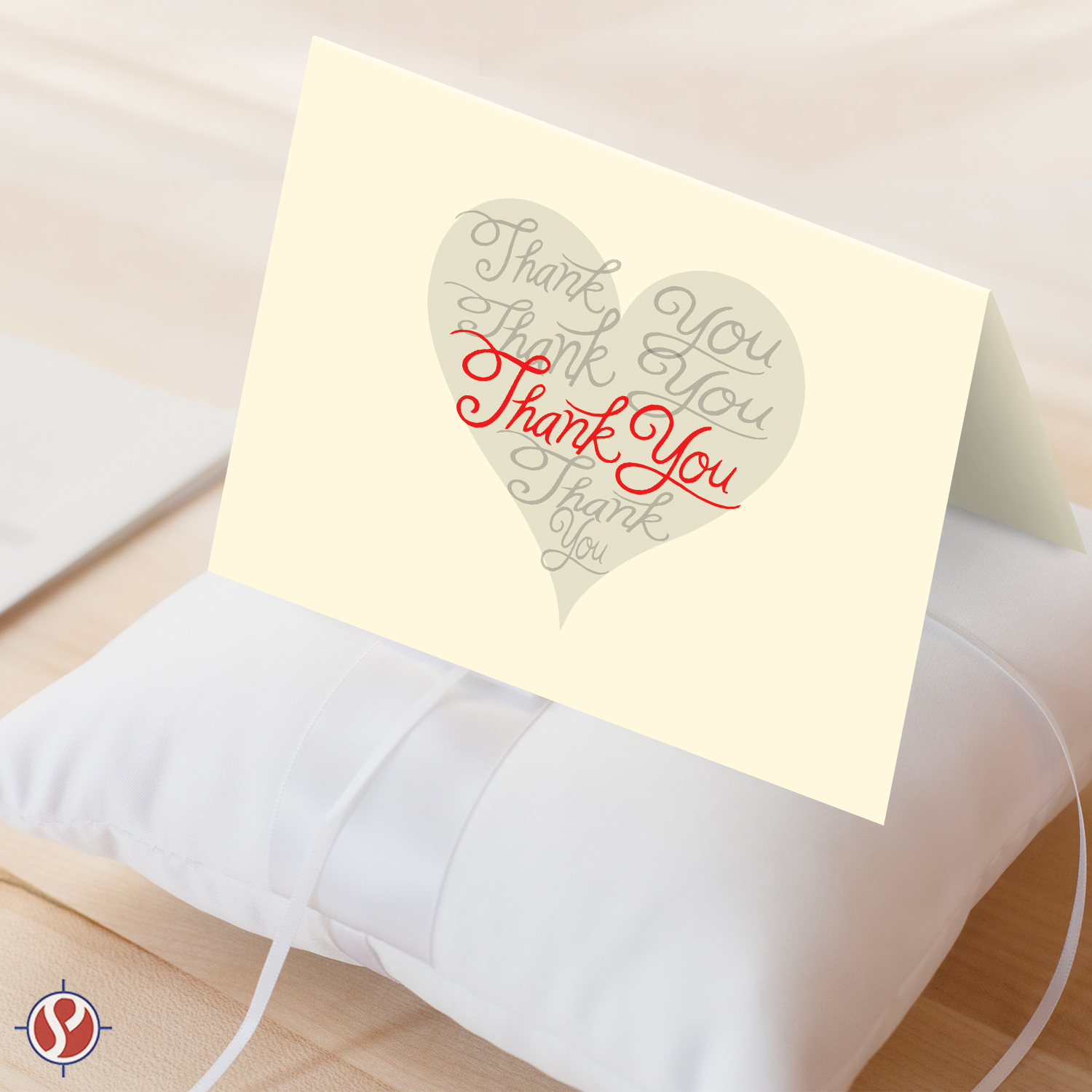 Thank You Greeting Cream Cards and Envelopes, Beautiful and Romantic Love Hearts Valentine’s Day Greetings for Husband, Wife, Boyfriend, or Girlfriend | 4.25” x 5.5” (A2 Size) | 25 per Pack