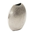 thumbnail image 6 of 10" Hammered Silver Disc Shape Decorative Vase, 6 of 6