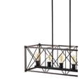 thumbnail image 5 of JONATHAN Y Ferme 30" 5-Light Adjustable Iron Farmhouse Industrial LED Dimmable Pendant, Oil Rubbed Bronze, 5 of 8
