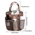 thumbnail image 4 of Wosthever Bolsa de maquillaje cosmético bolso de mano baño piscina toalla Tote portátil plegable organizador red bolsillo con asa Almacenamiento y organización del hogar Wosthever HA065161-00, 4 of 6