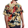 thumbnail image 2 of Football Men's Short Sleeve Casual Printed Button Down Beach Shirt Summer Unisex Top, 2 of 6