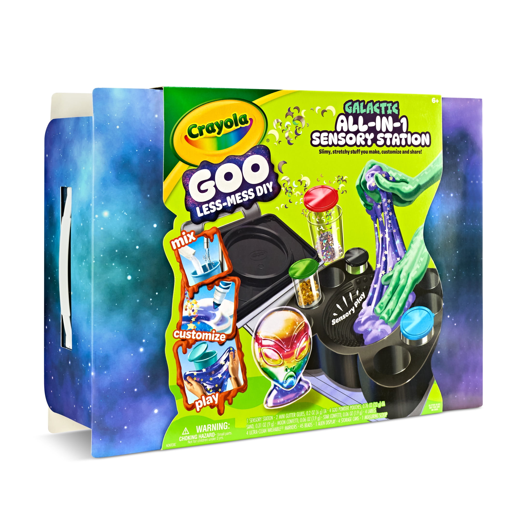 Crayola Goo All-in-1 Sensory Station, Galactic Slime Making Kit