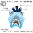 thumbnail image 3 of Big Dot of Happiness Shark Zone - Table Decorations - Jawsome Shark Party or Birthday Party Fold and Flare Centerpieces - 10 Count, 3 of 7