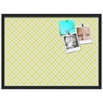 thumbnail image 2 of PinPix 30x22 Custom Cork Bulletin Board Argyle Bright Yellow Poster Board Has a Fabric Style Canvas Finish, Framed in Argyle Bright Yellow, by ArtToFrames (PinPix-647), 2 of 6