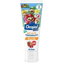 Orajel Kids Super Mario Anti-Cavity Fluoride Toothpaste, Natural Berry Flavor, 4.2oz Tube