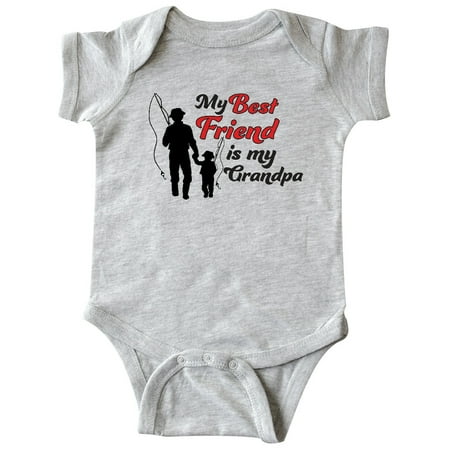 

Inktastic My Best Friend Is My Grandpa Gift Baby Boy or Baby Girl Bodysuit