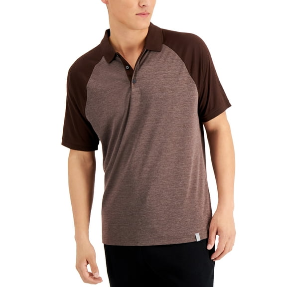 Alfani Men’s Striped Logo T-Shirt, Khaki, Small