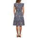 thumbnail image 3 of INSPIRE CHIC Vestido de Mujer Floral con Mangas de Volante en V, Ropa Casual con Volantes, Azul Gris S, 3 of 6