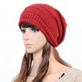 thumbnail image 2 of WonderWiz Christmas Cold Weather Comfy Lightweight Beanie Hat Knitted Slouchy Winter Fashion Hat Red One Size, 2 of 5