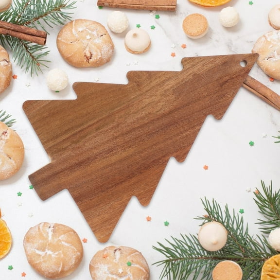 Christmas Tree Charcuterie Board,Xmas Cutting Board Fruit Tray Holiday Cheese Board Wooden Dessert Candy Dish