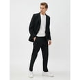 thumbnail image 2 of Basic Blazer Jacket Brooch Detailed Buttoned Pocket Slim Fit, 2 of 6