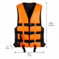 thumbnail image 2 of Adult Life Jacket, Orange Adjustable Flotation Device, Durable Adult Life Vest for Fishing, Kayaking, Jet Ski, Wakeboarding, Paddling and Outdoor Water Activities, Xl Size 1 Pack, 2 of 5